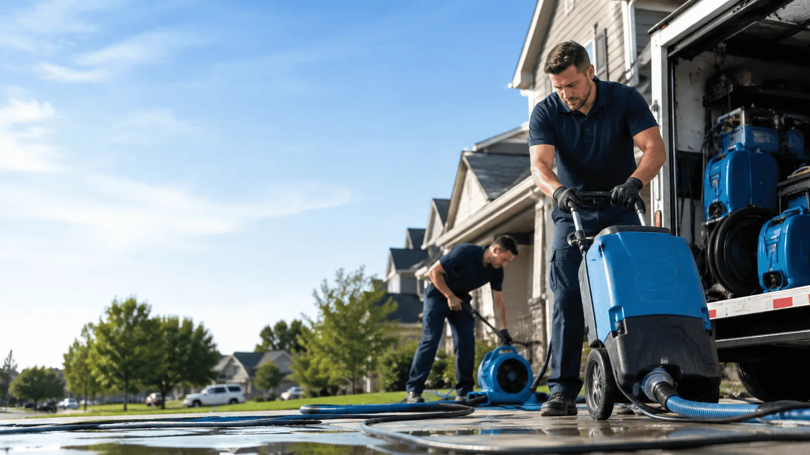 Dehumidification being performed in Pillsbury, ND